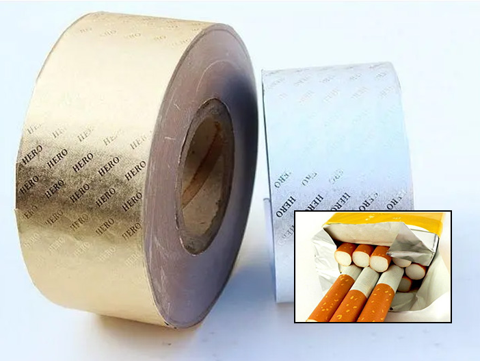 Cigarette packaging aluminum foil